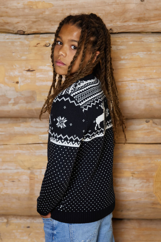 Kids Christmas Reindeer Fairisle Jumper