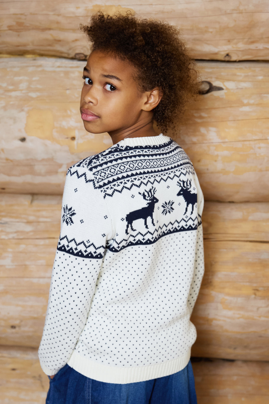 Kids Christmas Reindeer Fairisle Jumper