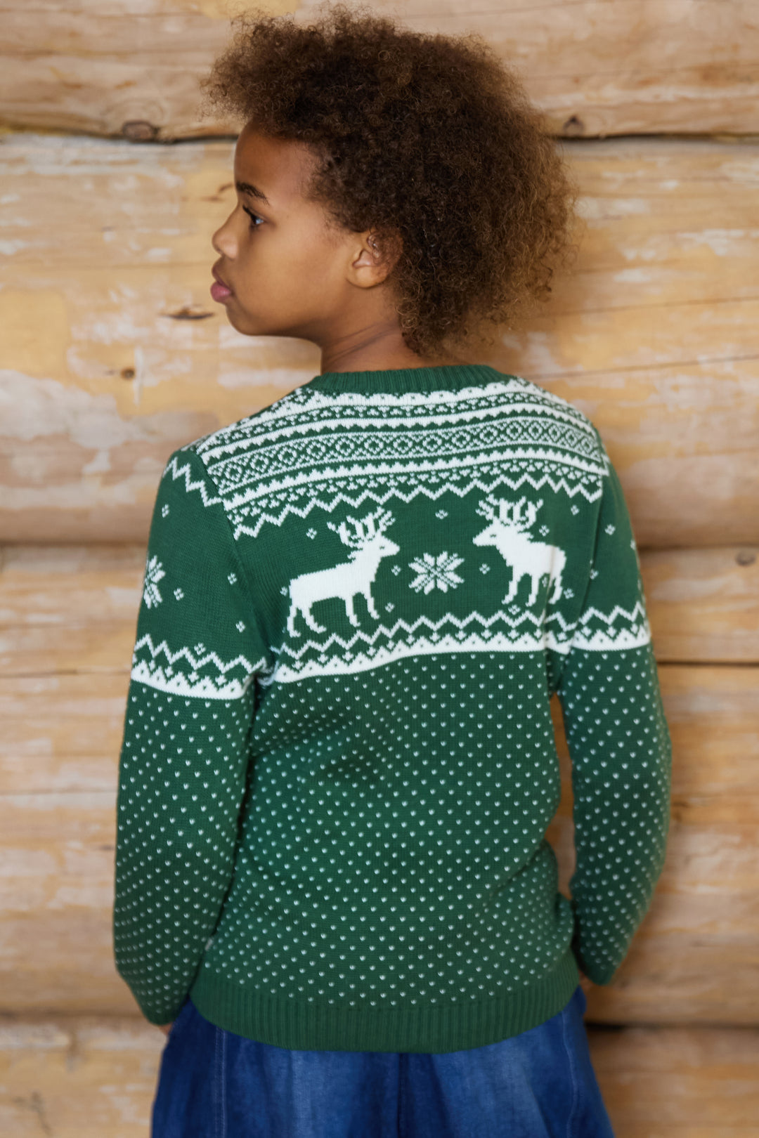 Kids Christmas Reindeer Fairisle Jumper