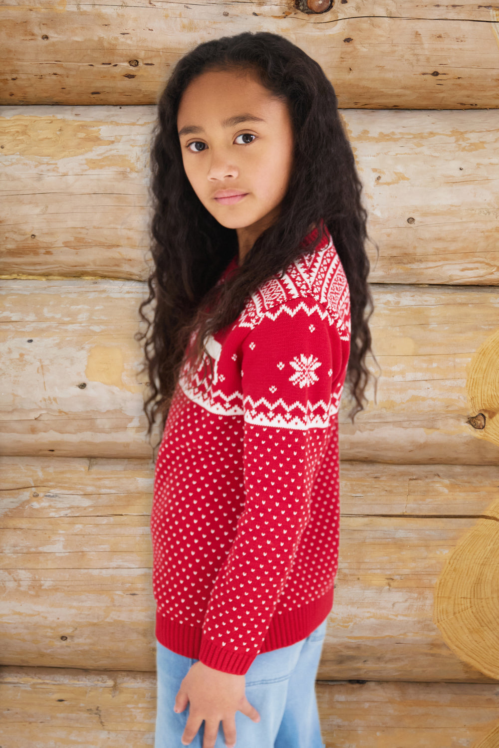 Kids Christmas Reindeer Fairisle Jumper
