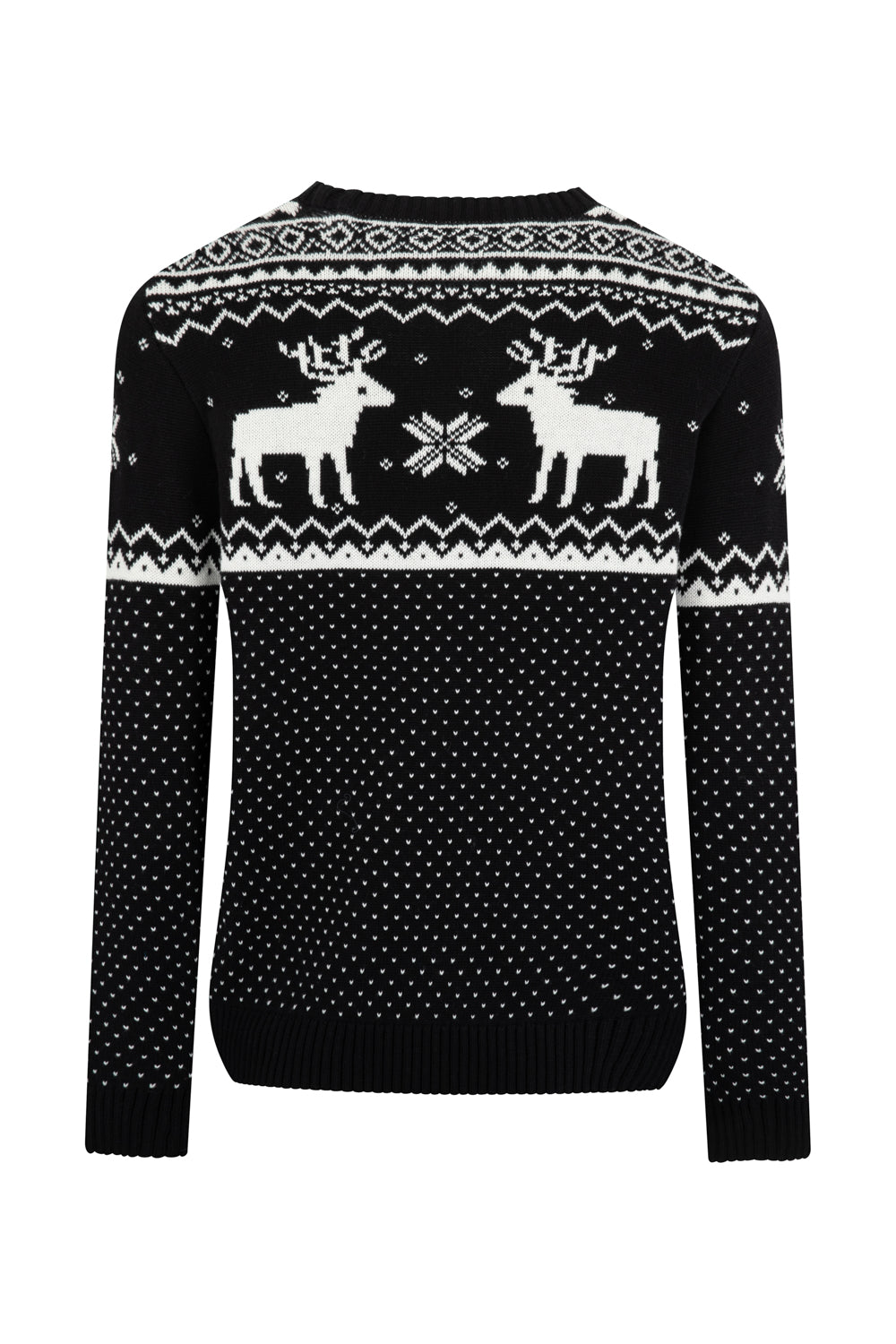 Black/ Cream Reindeer Jumper Ladies
