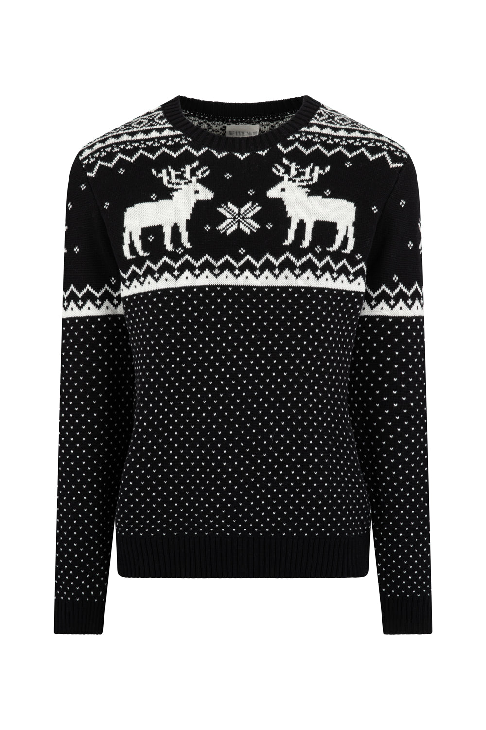 Black/ Cream Reindeer Jumper Ladies