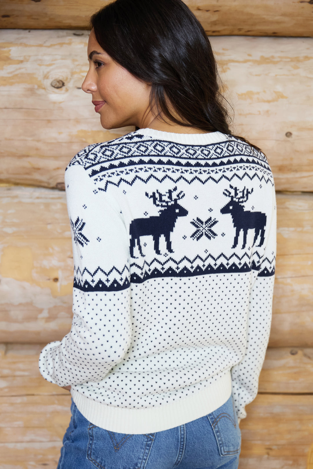 Womens Christmas Reindeer Jumper