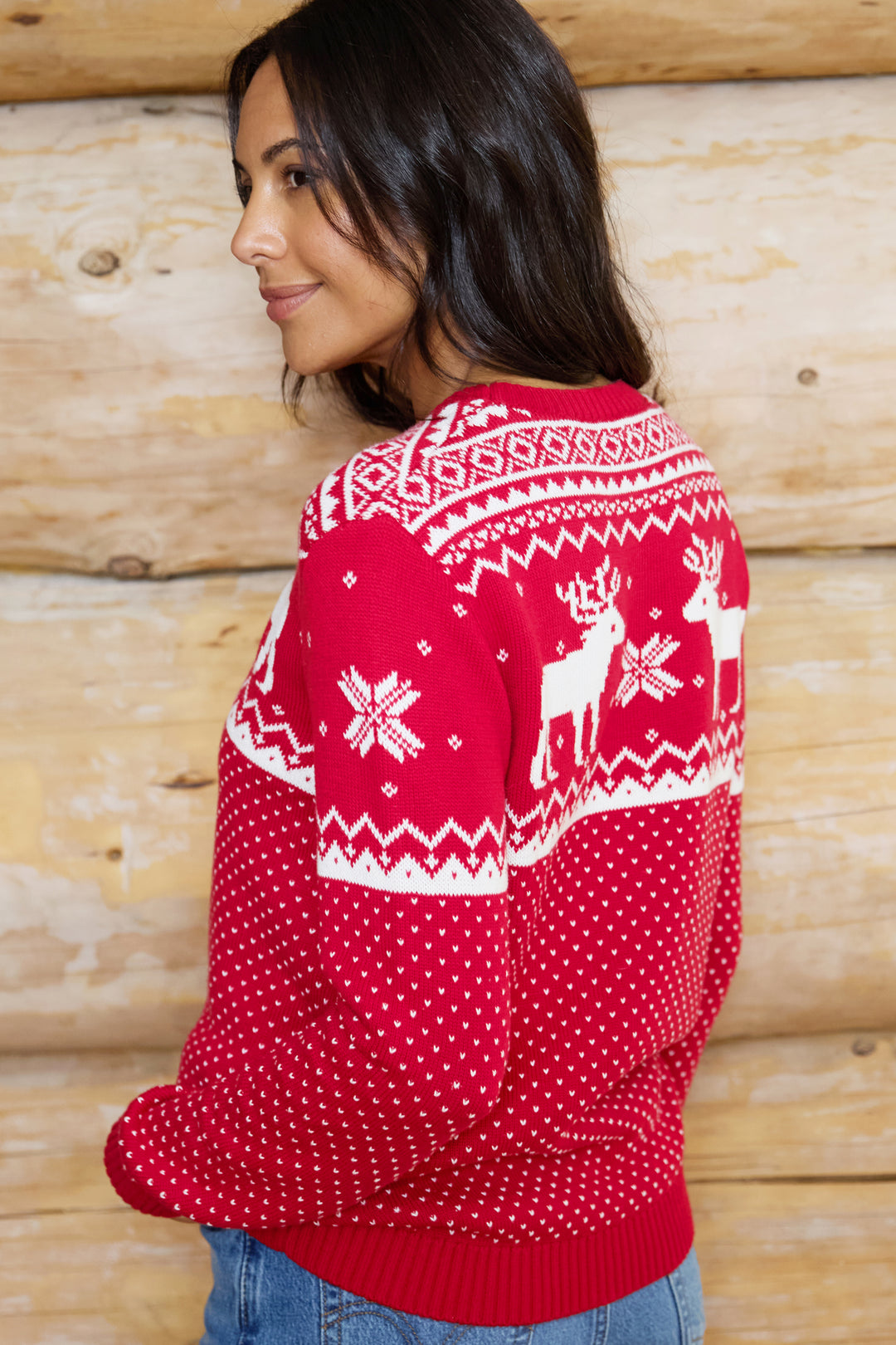Womens Christmas Reindeer Jumper