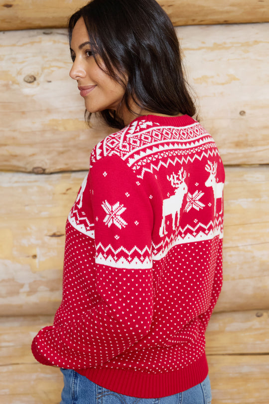 Womens Christmas Reindeer Jumper