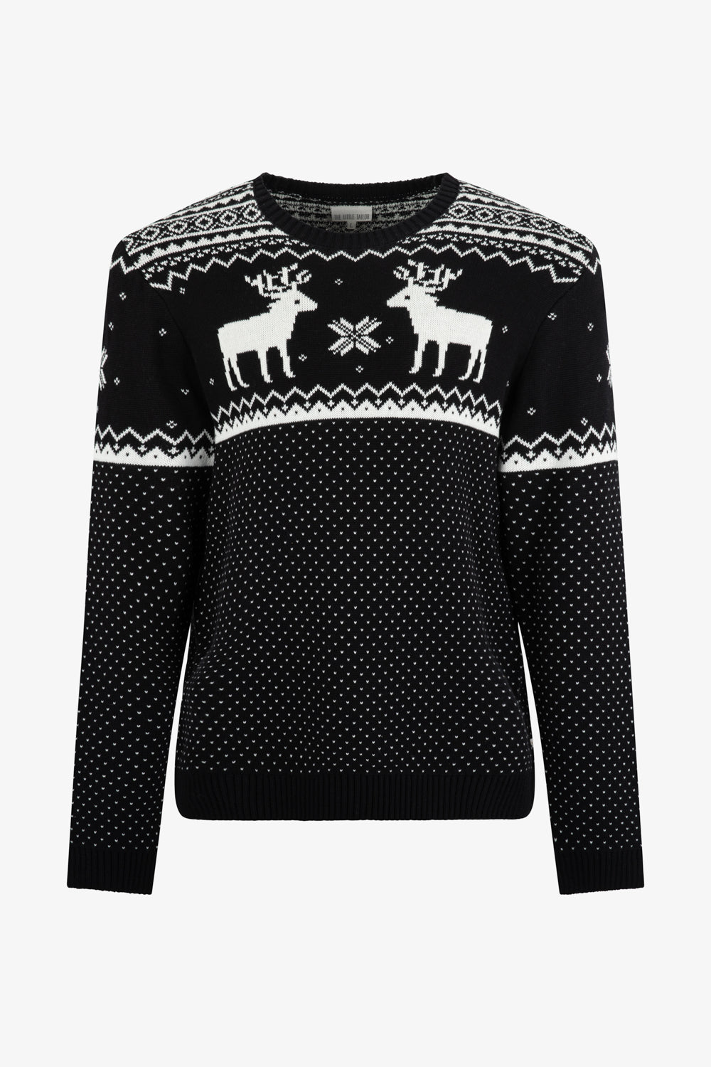 Black/ Cream Reindeer Jumper Mens