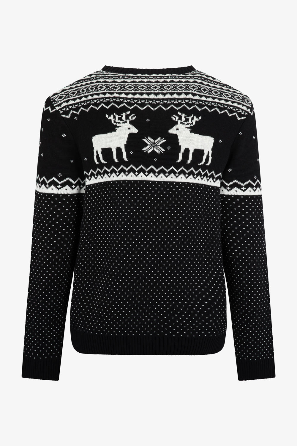 Black/ Cream Reindeer Jumper Mens