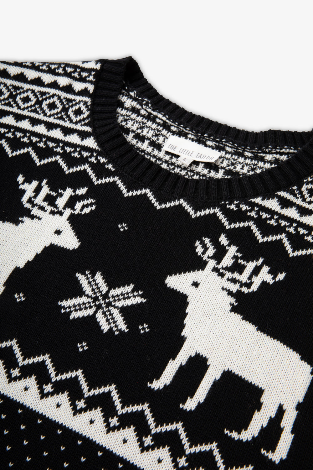 Black/ Cream Reindeer Jumper Mens