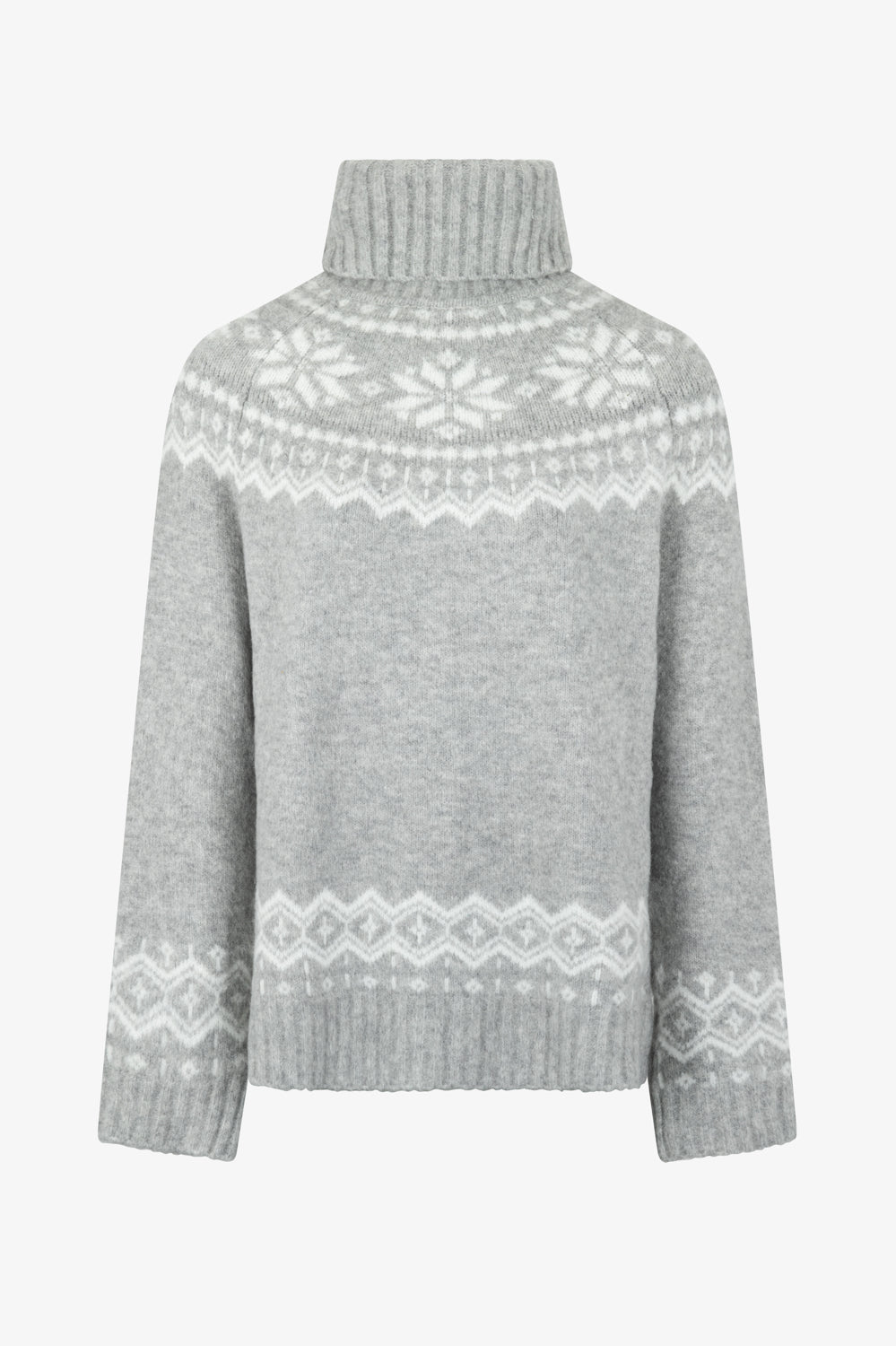 Snowflake Funnel Neck Chunky Jumper