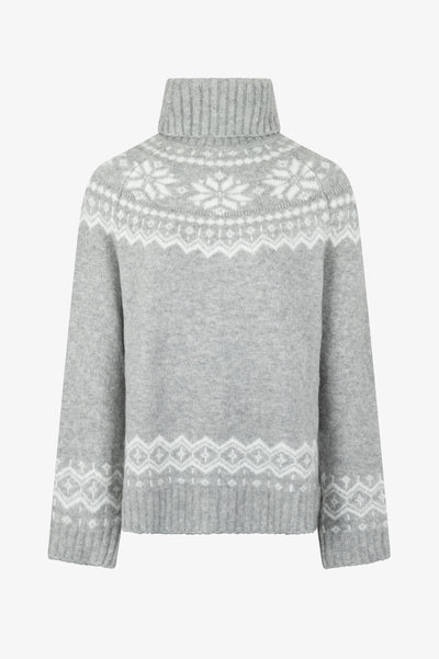 Snowflake Funnel Neck Chunky Jumper