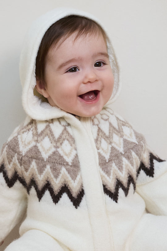 Baby Soft Knitted Lined Christmas Pramsuit