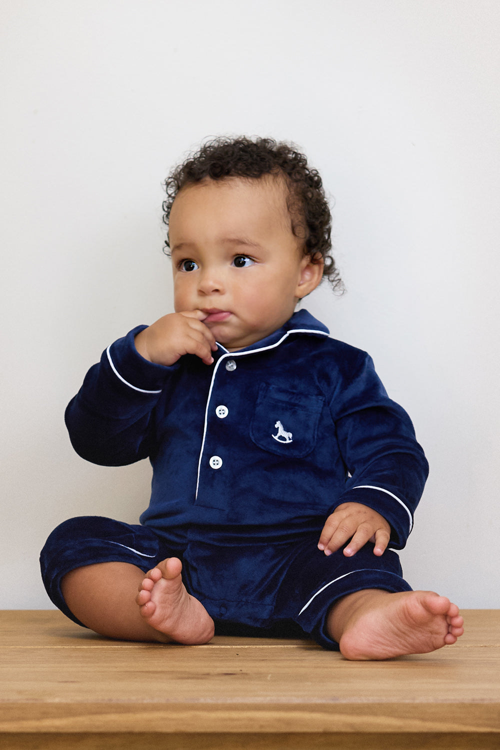 Baby Luxury Soft Touch Velour Christmas Onsie