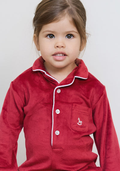 Baby Luxury Soft Touch Velour Christmas Onsie