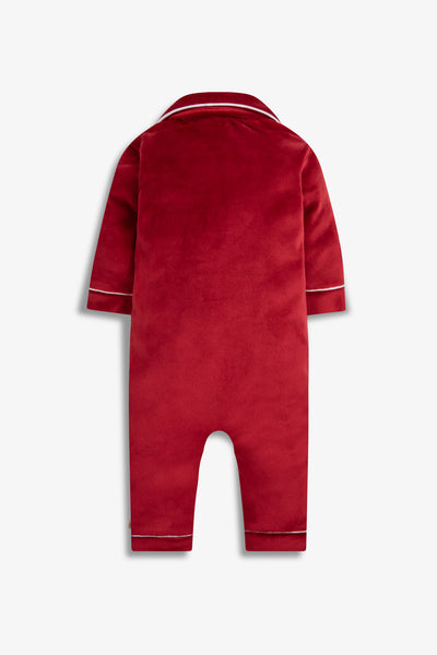 Baby Luxury Soft Touch Velour Christmas Onsie