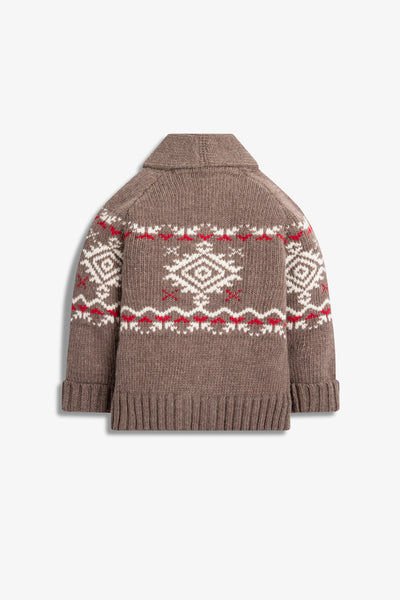 Kids Aztec Chunky Knit Christmas Cardigan