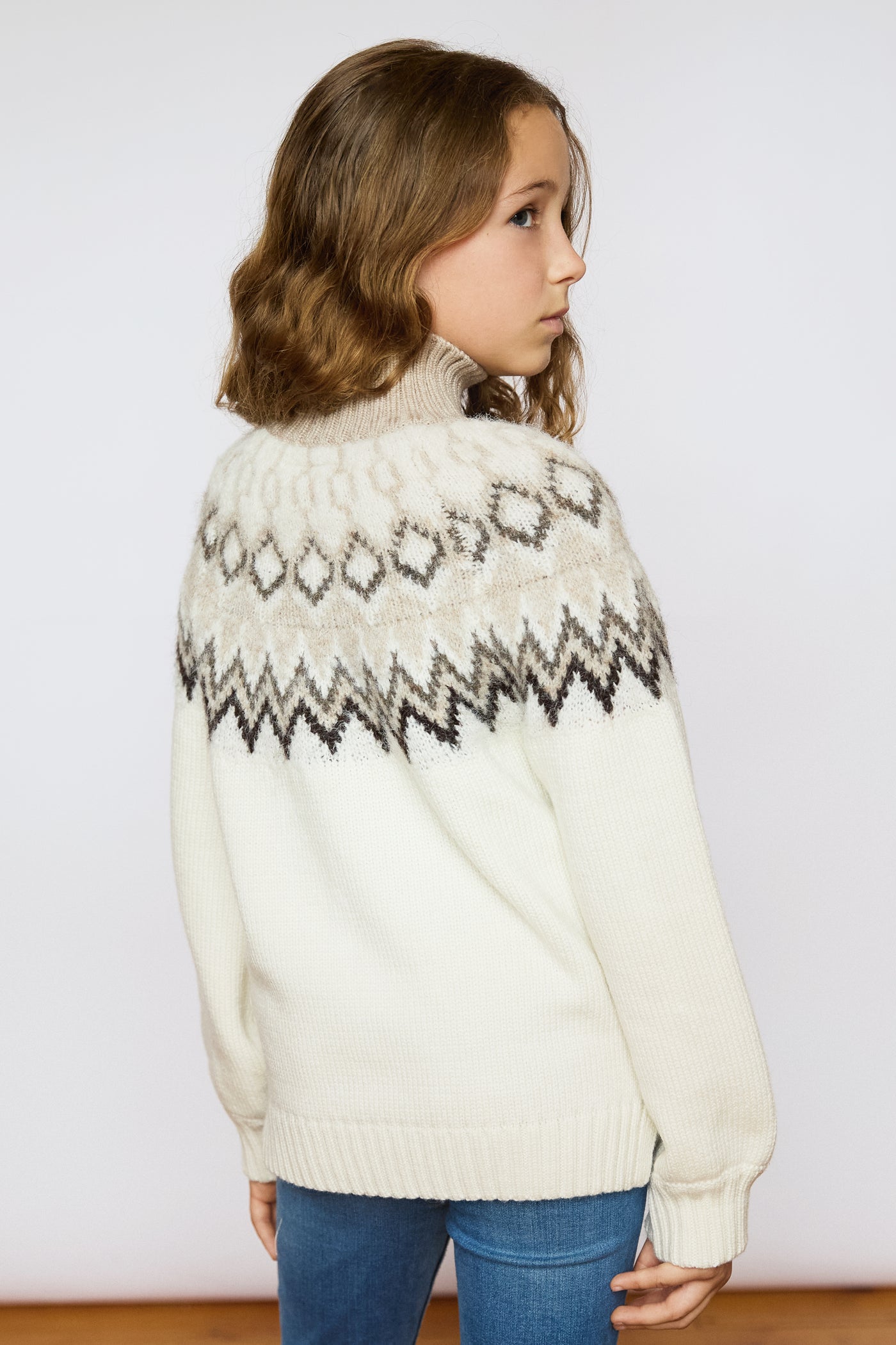 Kids Diamond Fairisle Knitted Christmas Jumper