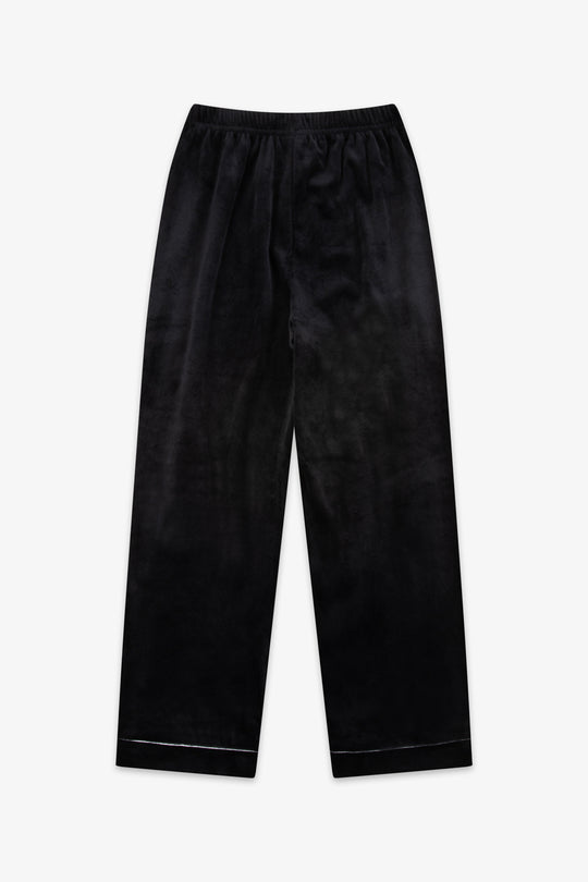 Kids Luxury Soft Touch Velour Christmas Pyjamas - Black