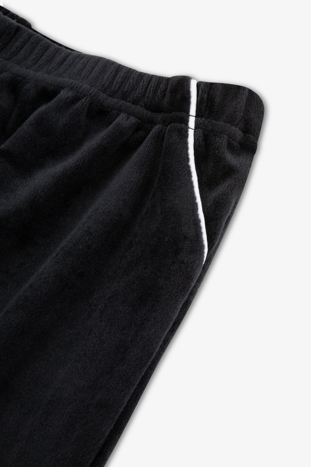 Kids Luxury Soft Touch Velour Christmas Pyjamas - Black