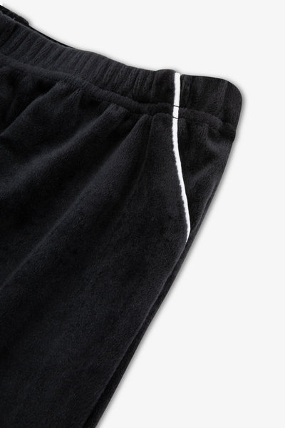 Kids Luxury Soft Touch Velour Christmas Pyjamas - Black