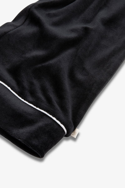Kids Luxury Soft Touch Velour Christmas Pyjamas - Black
