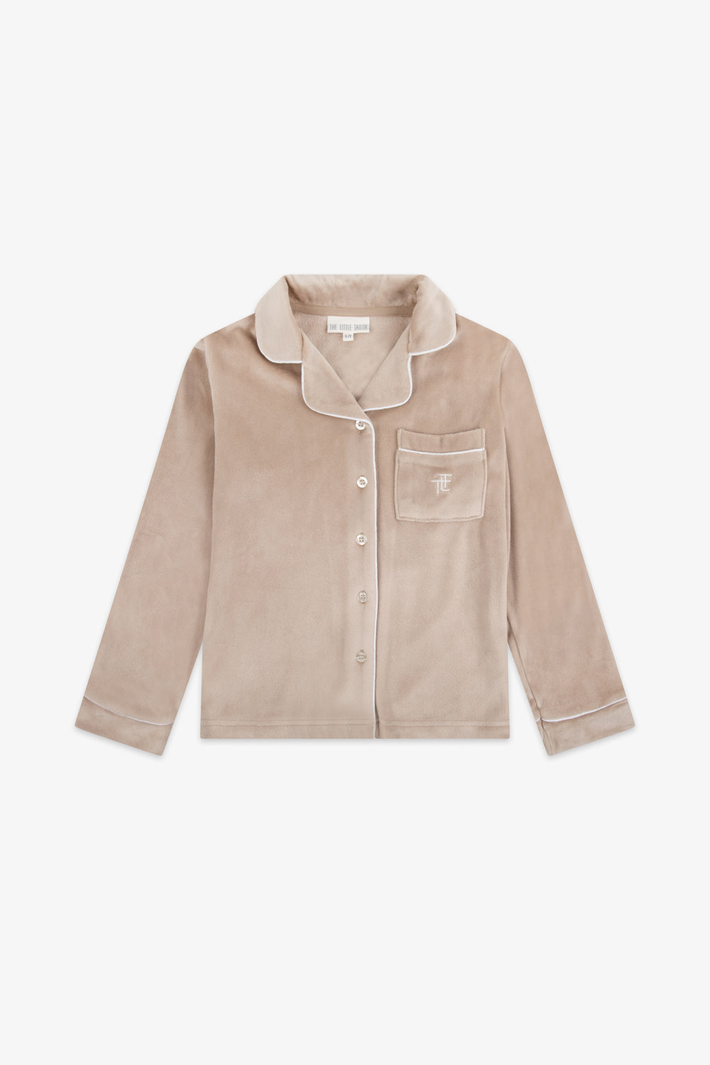 Kids Luxury Soft Touch Velour Christmas Pyjamas - Mocha