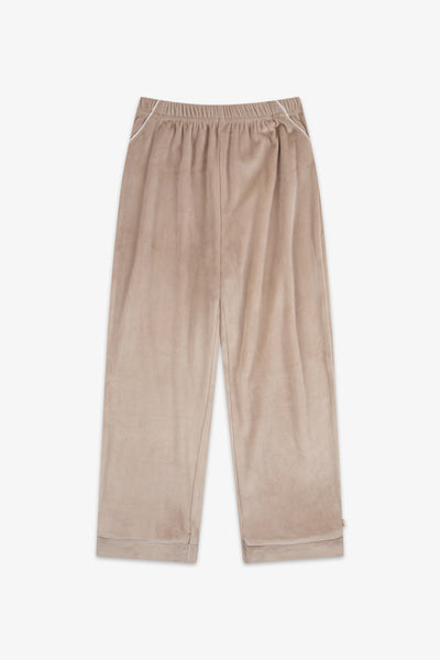 Kids Luxury Soft Touch Velour Christmas Pyjamas - Mocha