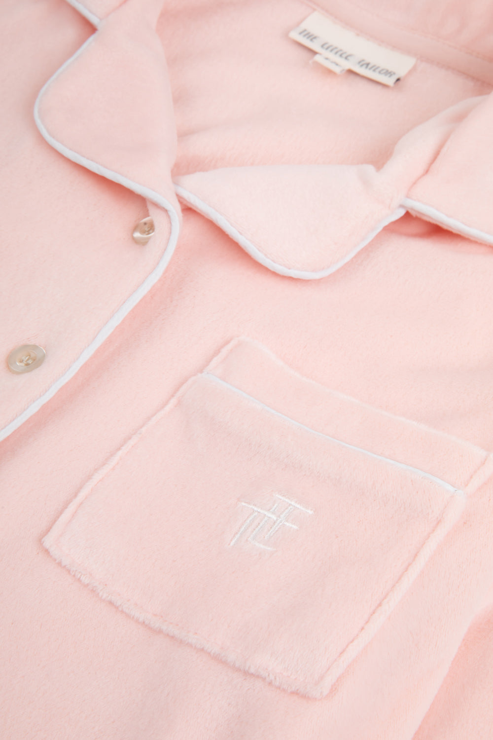 Kids Luxury Soft Touch Velour Christmas Pyjamas-Dusky Pink