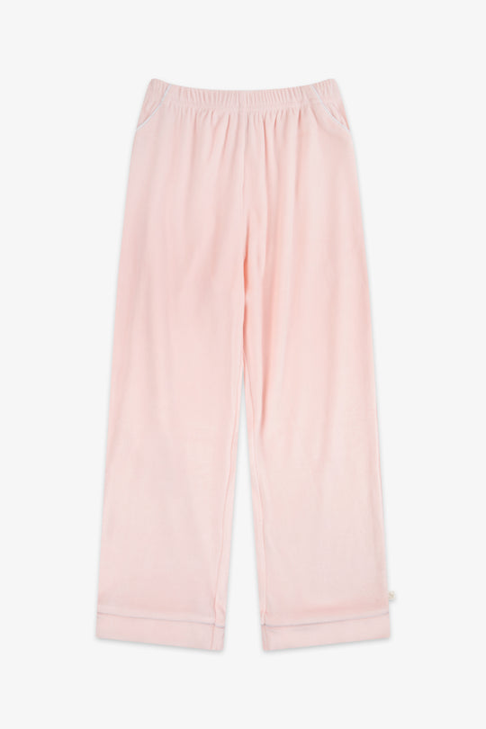 Kids Luxury Soft Touch Velour Christmas Pyjamas-Dusky Pink