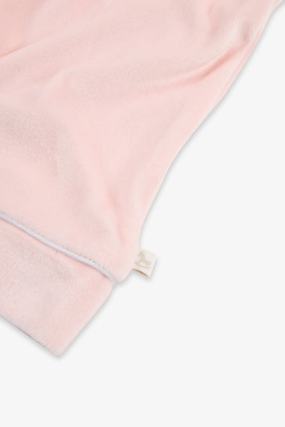 Kids Luxury Soft Touch Velour Christmas Pyjamas-Dusky Pink