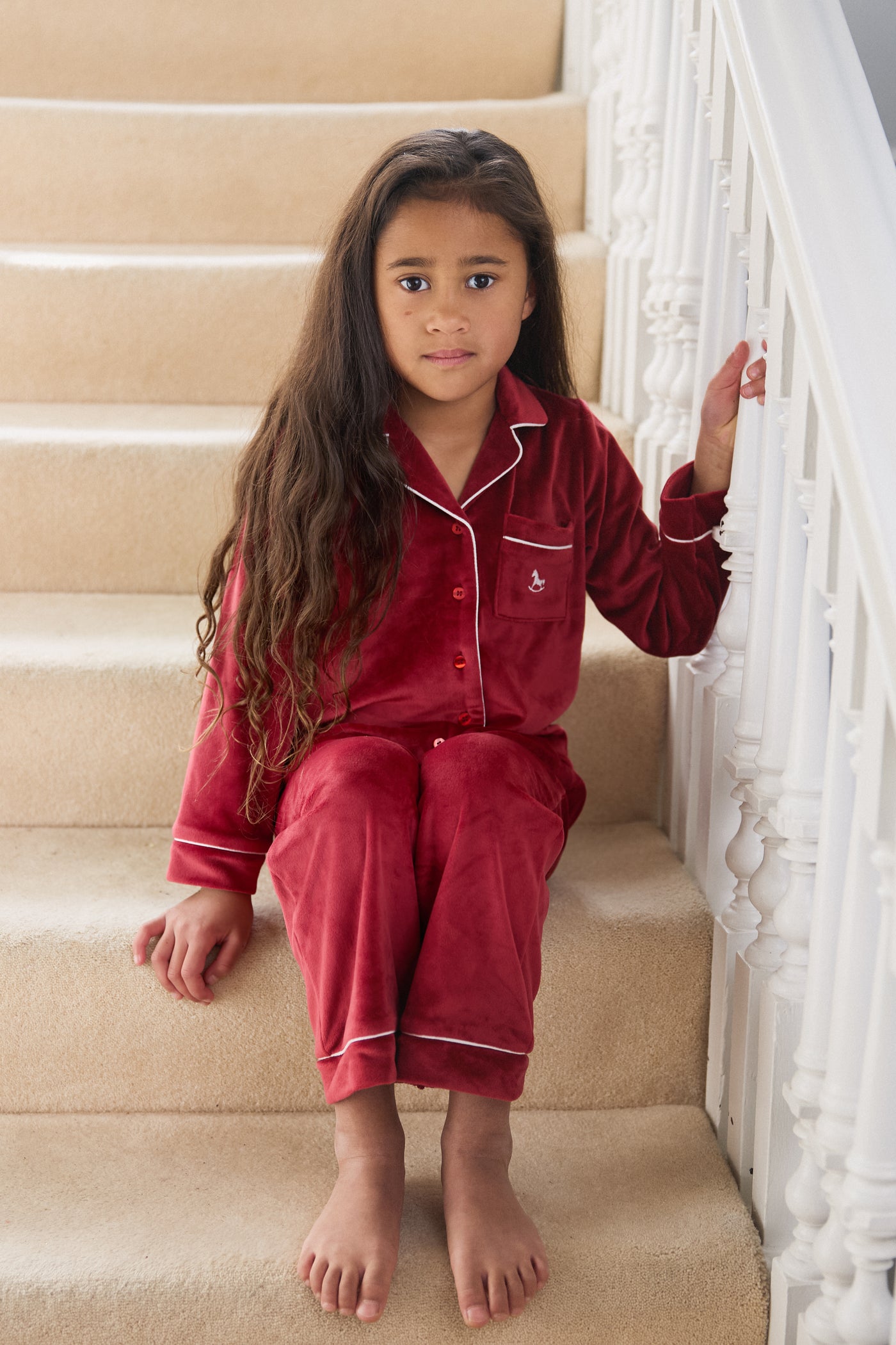 Kids Luxury Soft Touch Velour Christmas Pyjamas