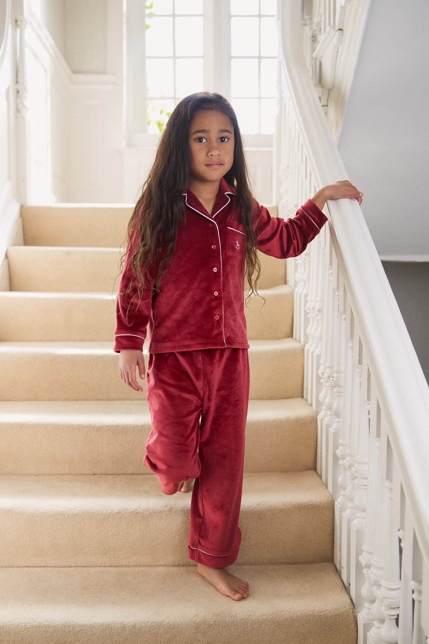 Kids Luxury Soft Touch Velour Christmas Pyjamas