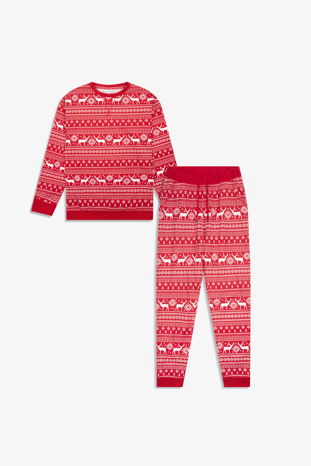 Ladies Reindeer Christmas Fairisle Pyjamas