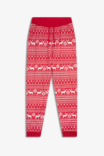 Ladies Reindeer Christmas Fairisle Pyjamas