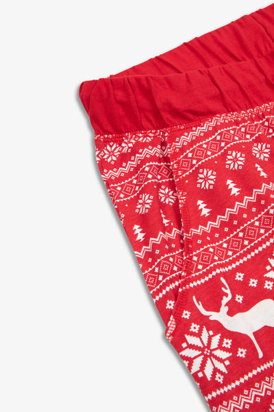 Ladies Reindeer Christmas Fairisle Pyjamas