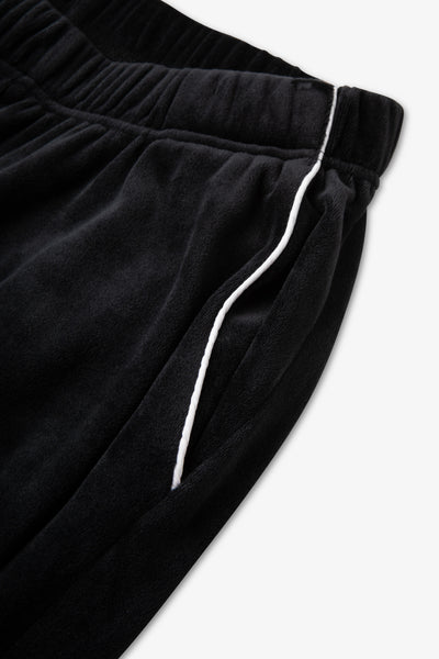 Luxury Soft Touch Velour Christmas Pyjamas - Black