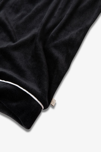Luxury Soft Touch Velour Christmas Pyjamas - Black
