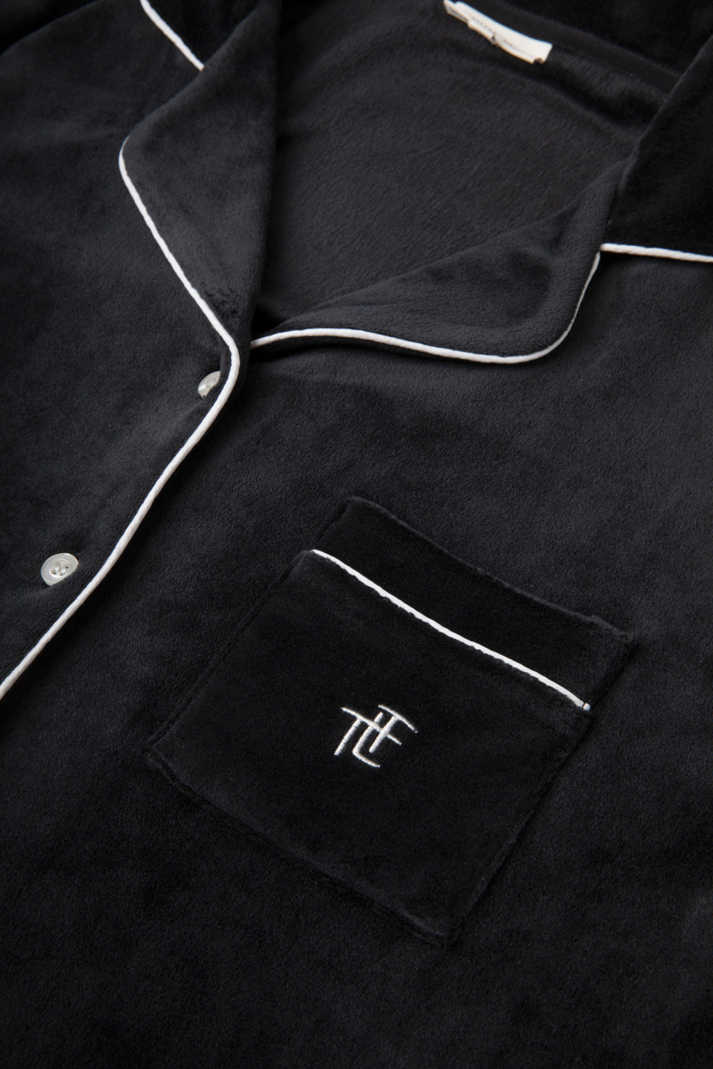 Luxury Soft Touch Velour Christmas Pyjamas - Black