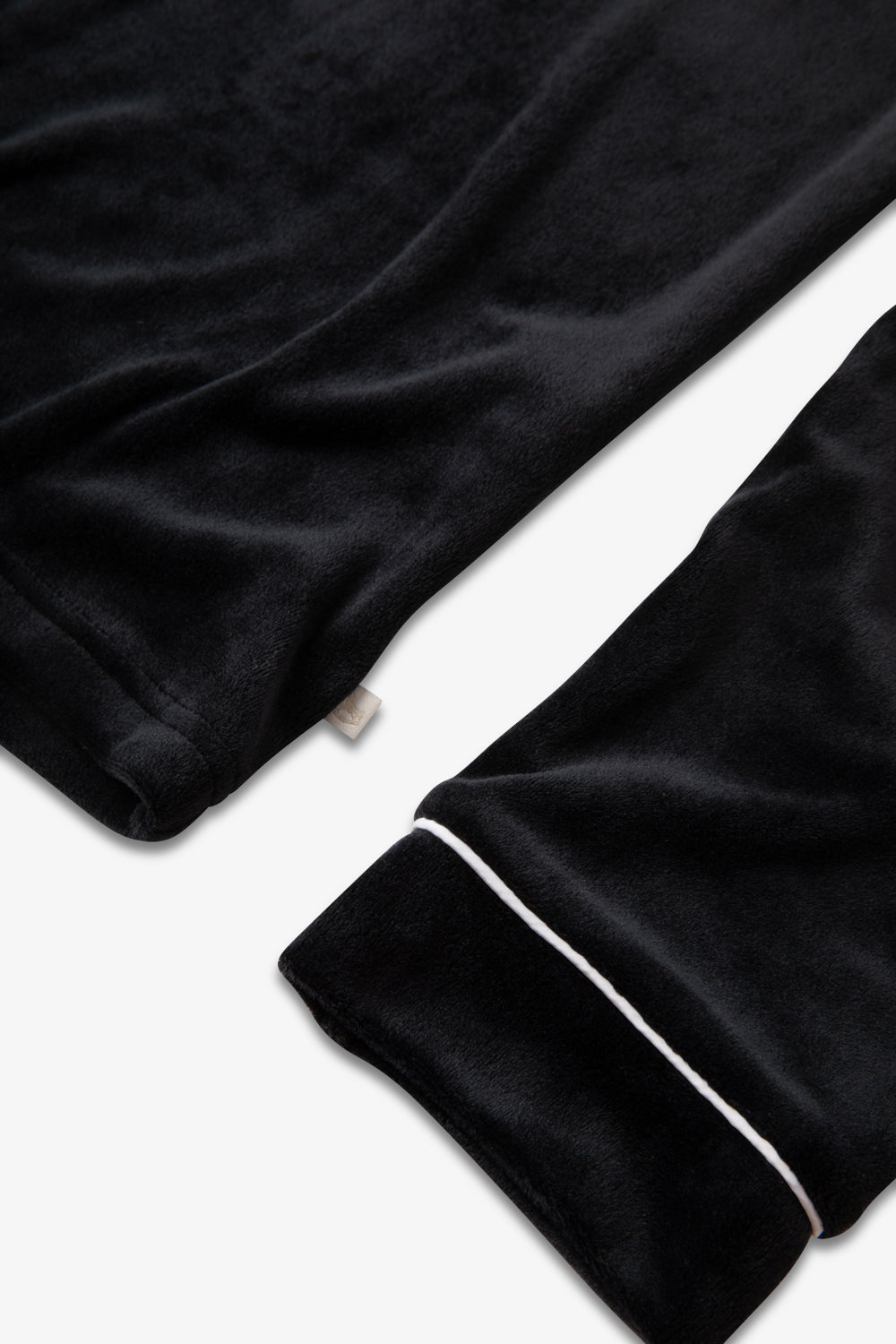 Luxury Soft Touch Velour Christmas Pyjamas - Black