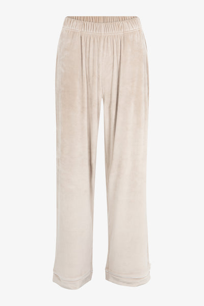 Luxury Soft Touch Velour Christmas Pyjamas - Natural