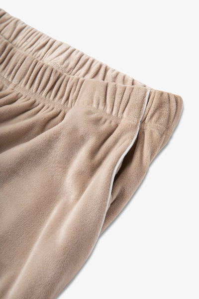 Luxury Soft Touch Velour Christmas Pyjamas - Natural