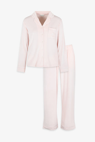 Luxury Soft Touch Velour Christmas Pyjamas - Dusky Pink