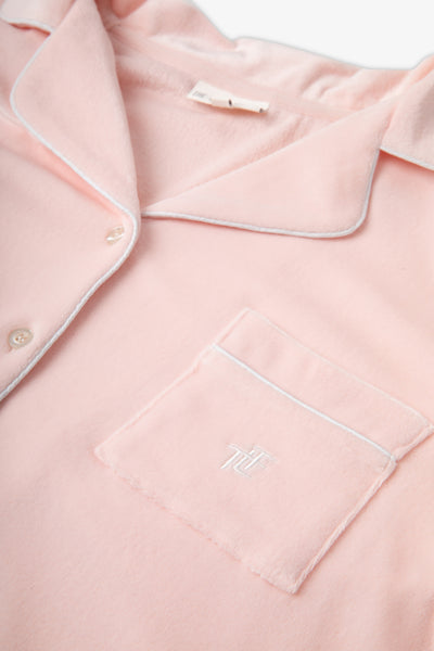 Luxury Soft Touch Velour Christmas Pyjamas - Dusky Pink
