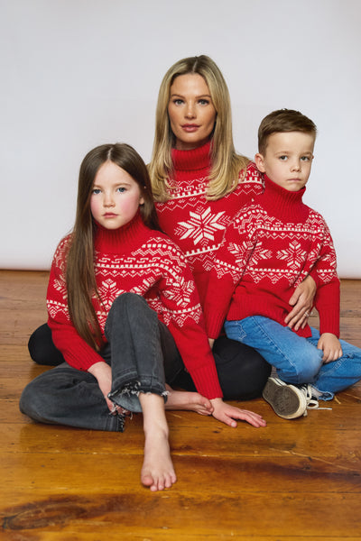 Snowflake Chunky Knit Slouch Christmas Jumper