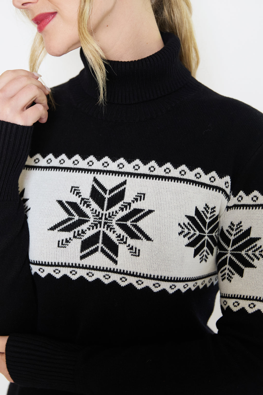 Snowflake Fairisle Slim Fit Ski Jumper