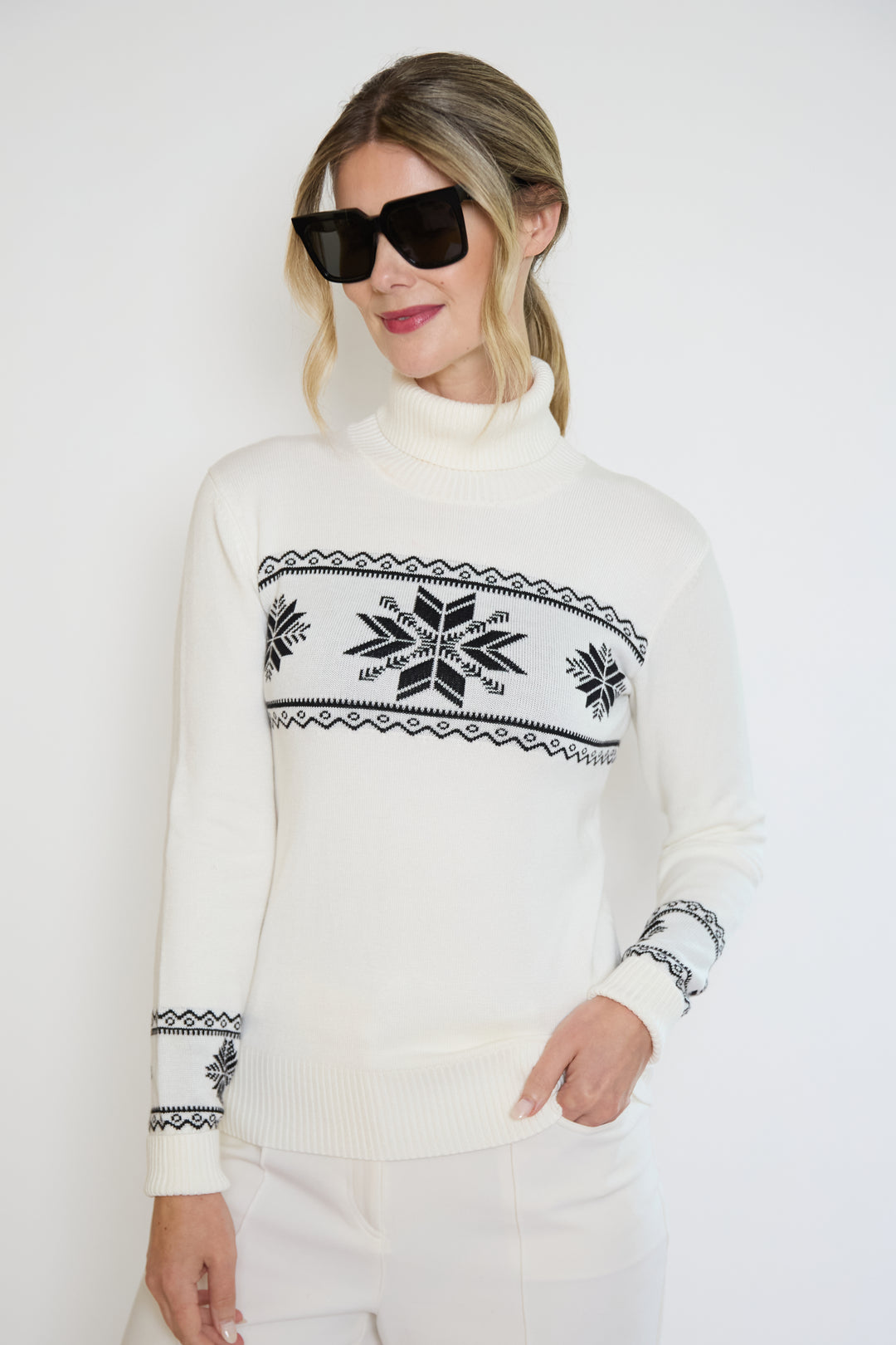 Snowflake Fairisle Slim Fit Ski Jumper