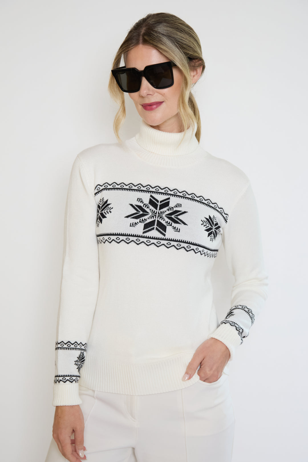 Snowflake Fairisle Slim Fit Ski Jumper