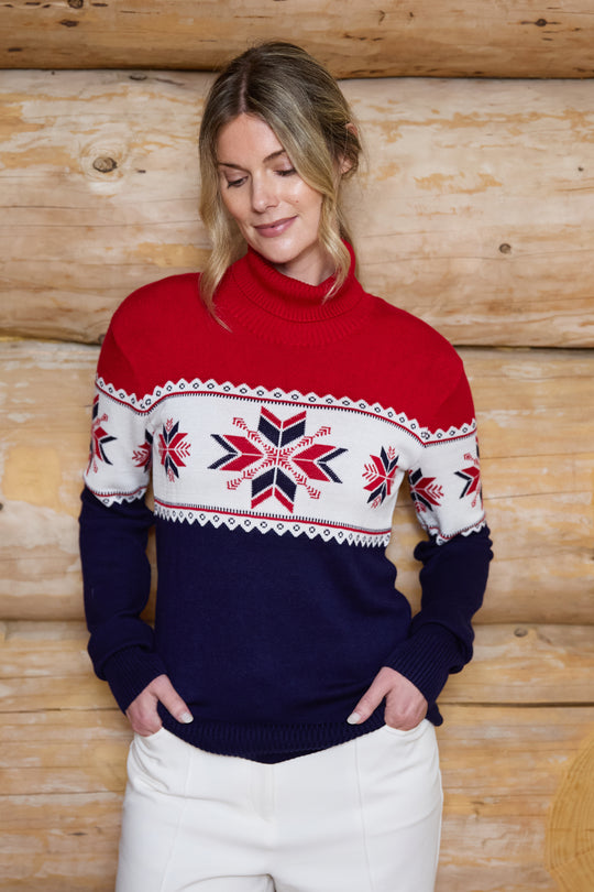 Snowflake Fairisle Slim Fit Ski Jumper