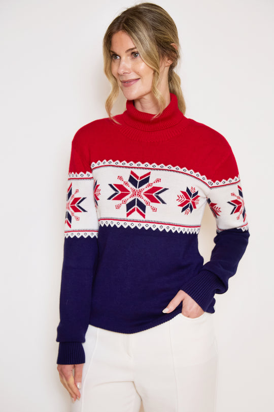 Snowflake Fairisle Slim Fit Ski Jumper