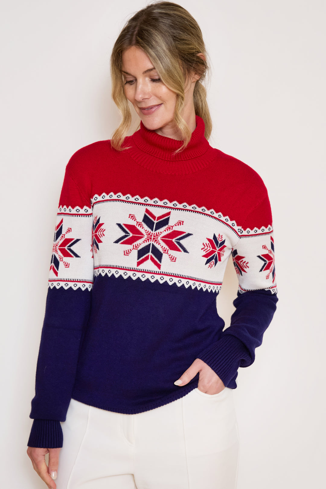 Snowflake Fairisle Slim Fit Ski Jumper