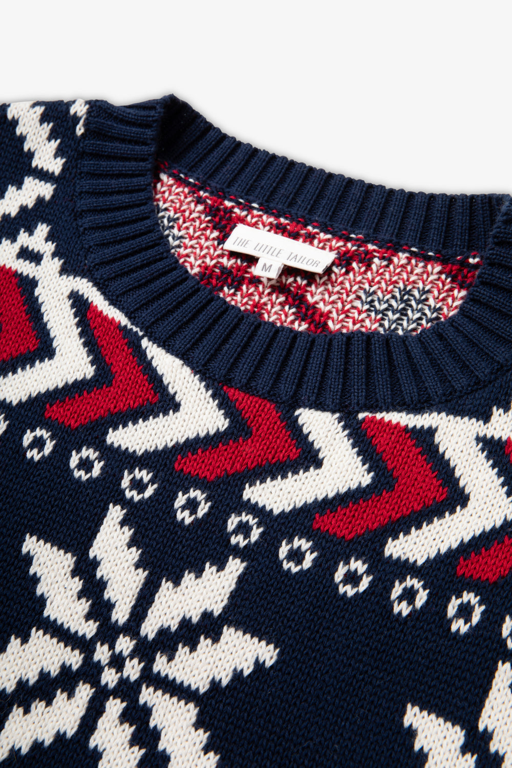 Navy/ Red Multi Coloured Fairisle Jumper Mens